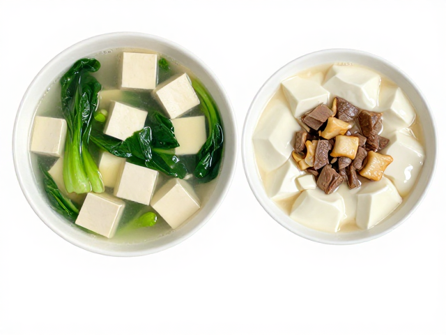 青菜豆腐汤与豆花牛肉的营养互补逻辑