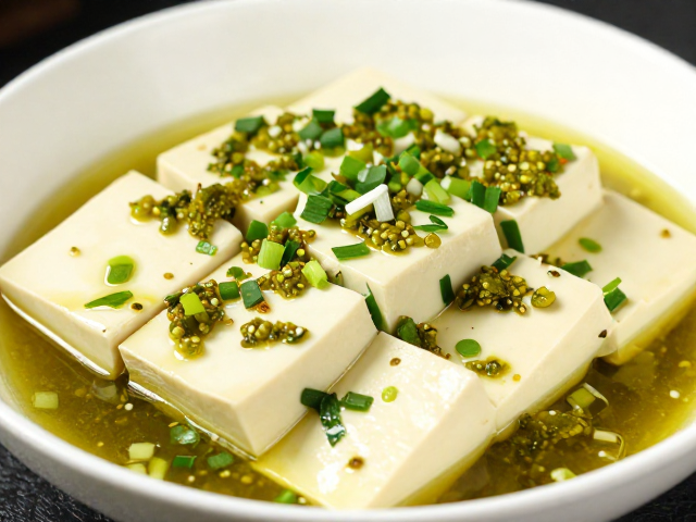 经典椒麻凉拌豆腐的制作细节