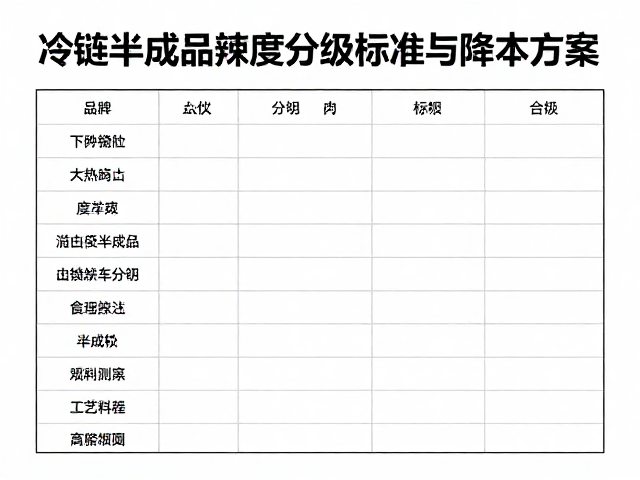 基于科学测量的辣度分级体系构建