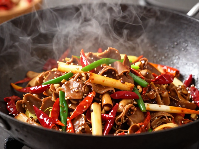 麻辣菜品炒制技巧，如何控制火候让食材薄厚一致？