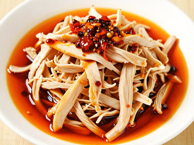 凉拌鸡丝做法，豆瓣酱炒出红油，鲜嫩入味超下饭