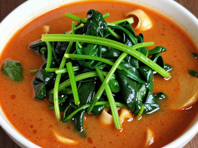 翠叶入汤：本地菠菜与重味麻辣烫的味觉重构