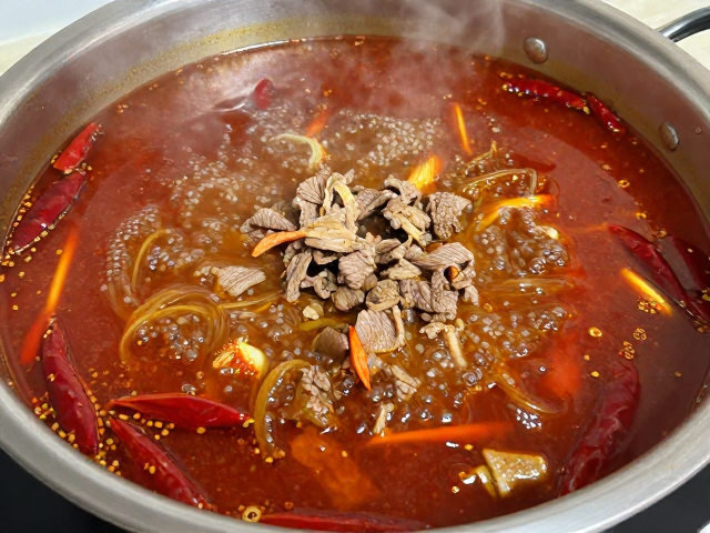 汤底熬制与牛肉汆烫技巧