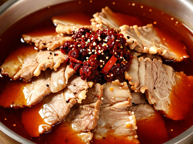 郫县豆瓣酱的甄选与肉片处理