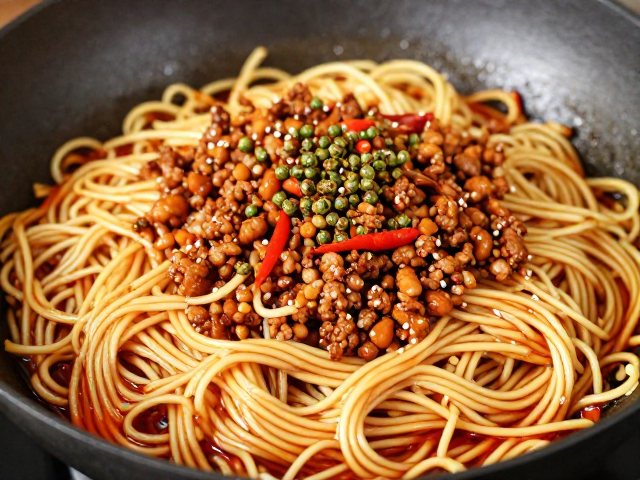 炒制肉臊与红油：火候掌控的关键