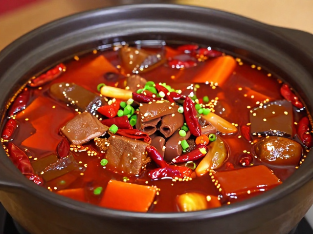 底料炒制与汤头熬煮:麻辣鲜香的基石