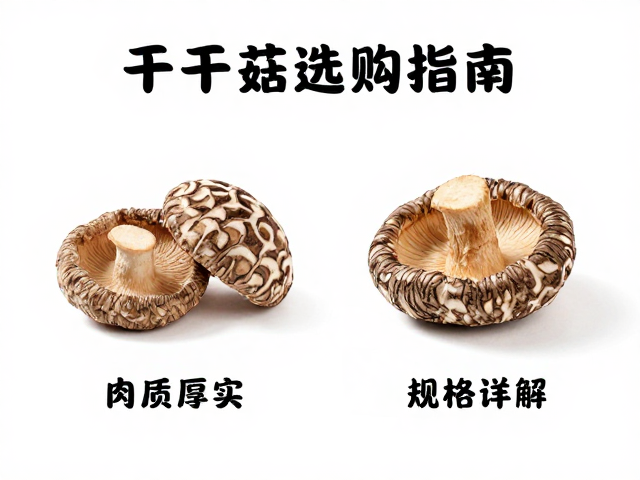 干香菇的外观形态与色泽甄别