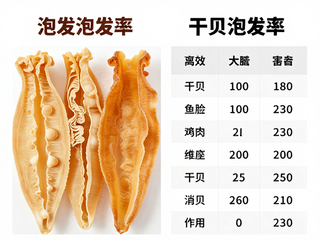 干贝与鱼肚泡发率的核心差异解析