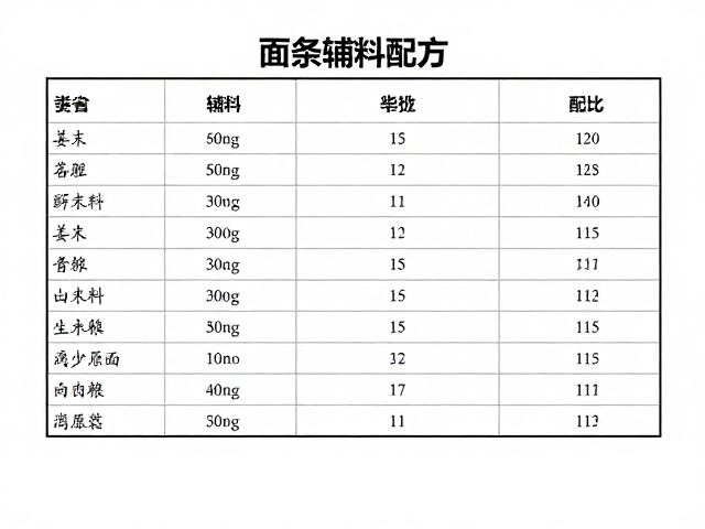配比参数与实操验证数据