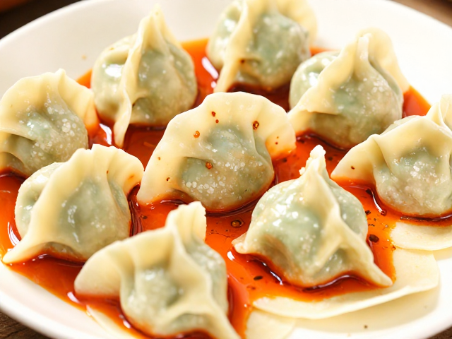 低脂版红油酱汁与饺子皮的制作细节