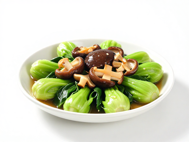 低盐版香菇油菜蒸菜制作法