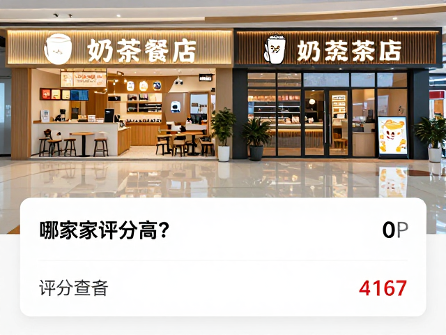 购物中心餐厅与街边奶茶店的评分特征分析
