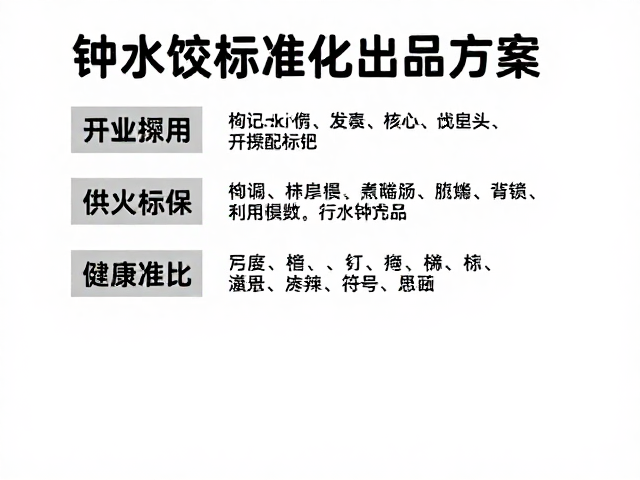 煮制参数标准化与终端操作规范