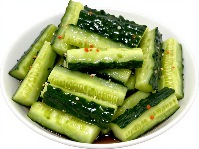 凉拌黄瓜的清脆爽口与调味平衡