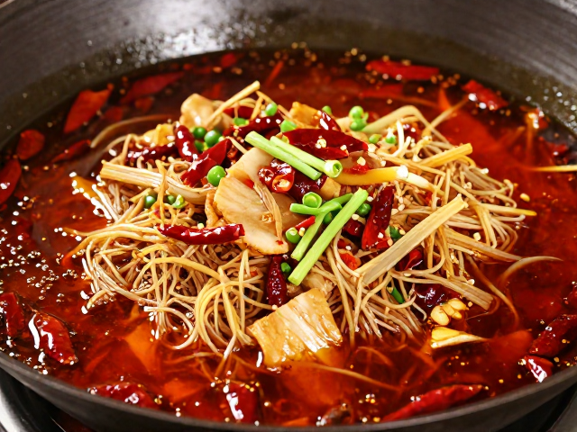 重庆江湖菜宽油滑炒技法，麻辣鲜香入味秘籍