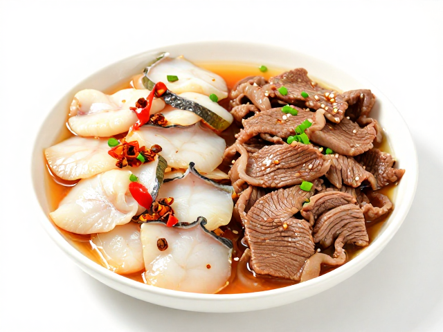 代表性食谱：藤椒鱼片与水煮瘦牛肉
