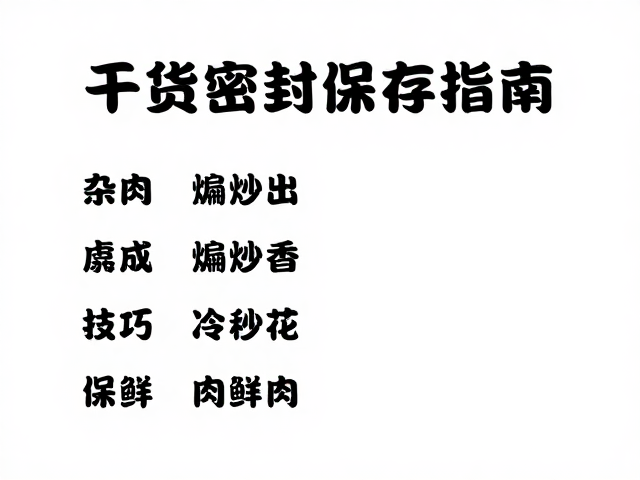 干货密封保存指南