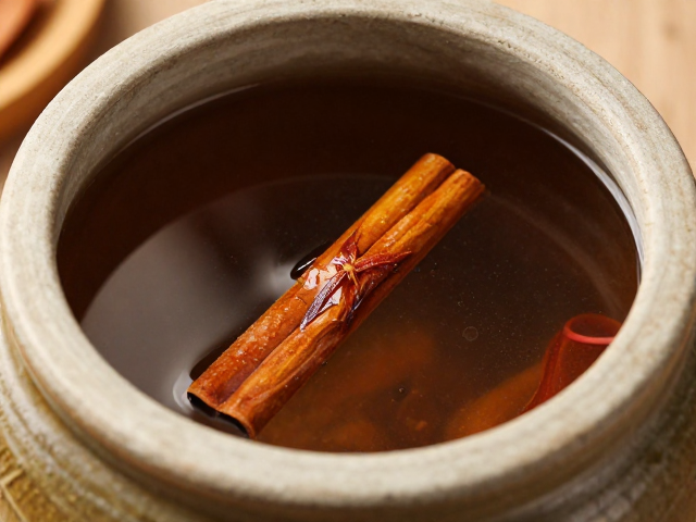 泡菜坛水加桂皮做出出色香味干烧风味