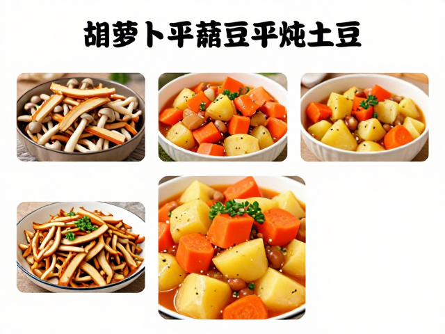 经典暖身：胡萝卜平菇豆干炖土豆