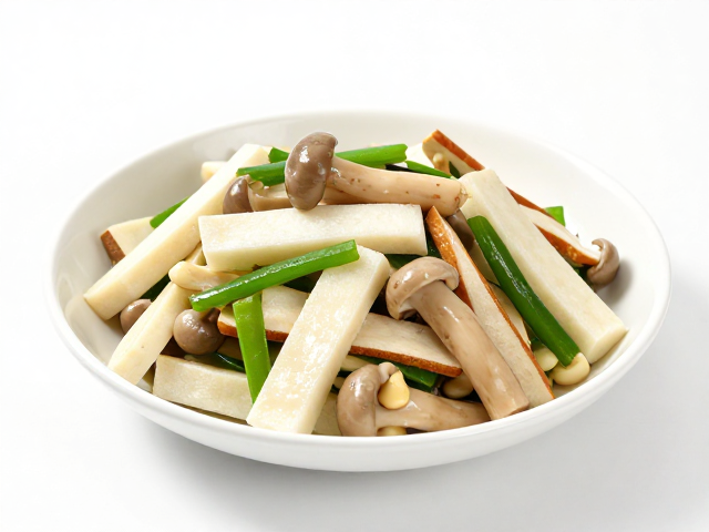 清爽低卡：山药平菇豆干清炒