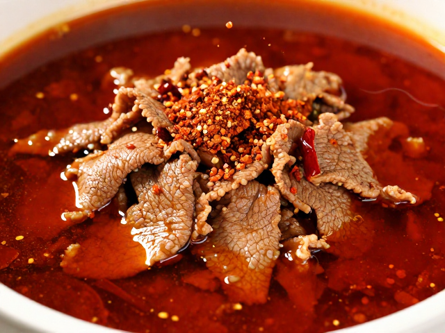 秘制红油与香料熬制