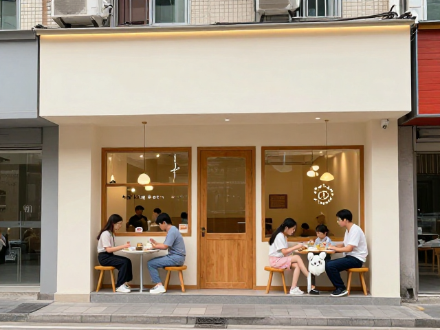 城市街角的甜蜜邂逅