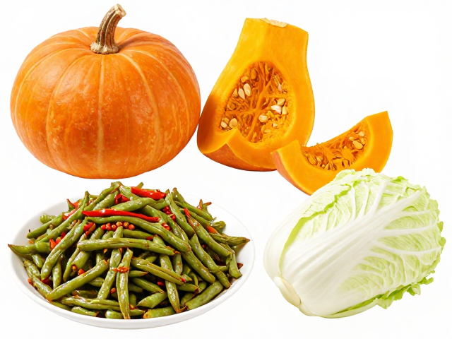 南瓜、干煸四季豆、白菜怎么做？3道家常快手菜，简单又好吃