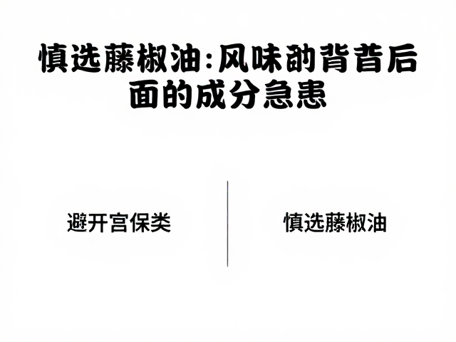 慎选藤椒油：风味背后的成分隐患