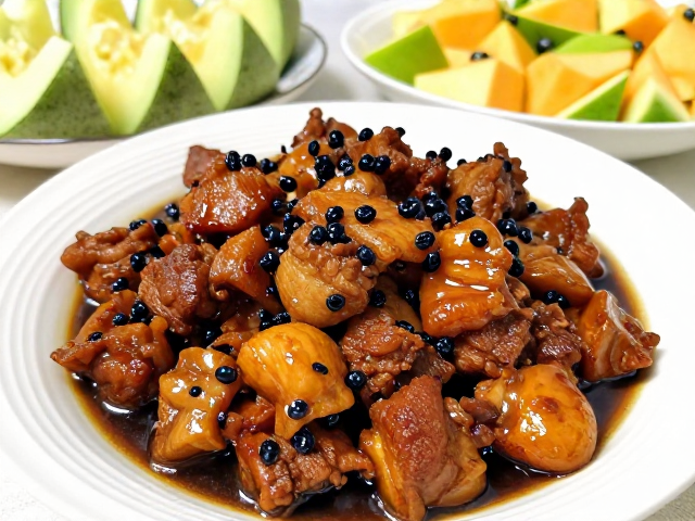 煸炒出油与调味焖煮