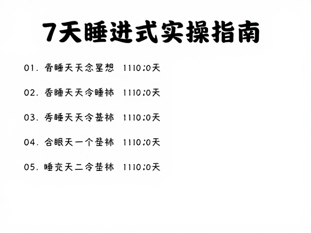 7天渐进式实操指南：构建专属睡前仪式