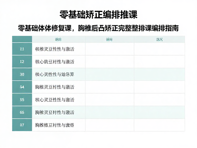 核心训练模块:胸椎灵活性与激活