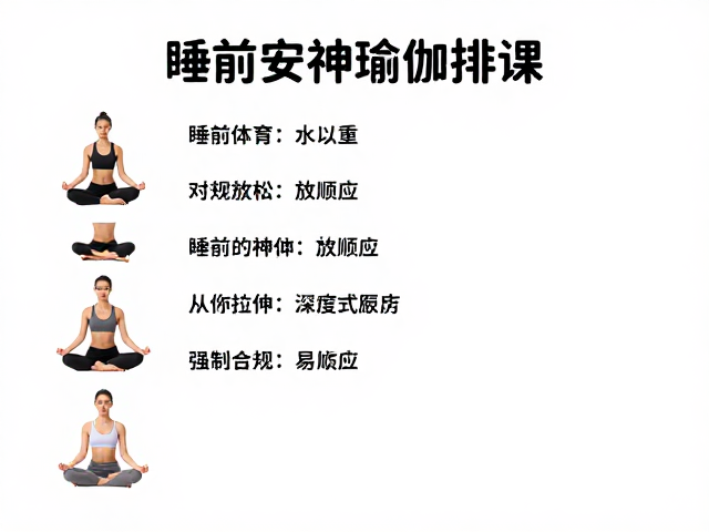 睡前安神瑜伽排课，引导冥想，不强迫拉伸，助你深度放松入眠