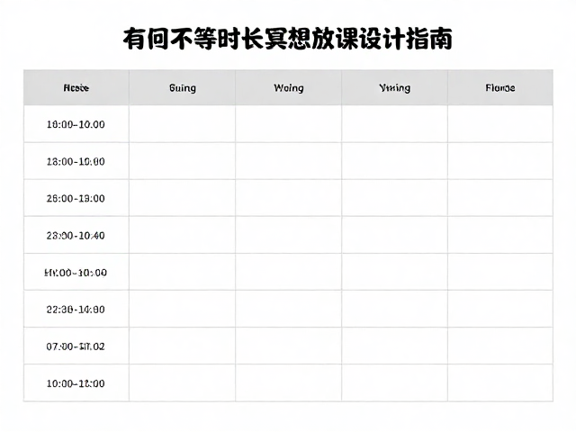 冥想放松课的渐进式引导策略