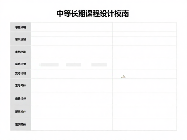 中等流动课程的结构化编排