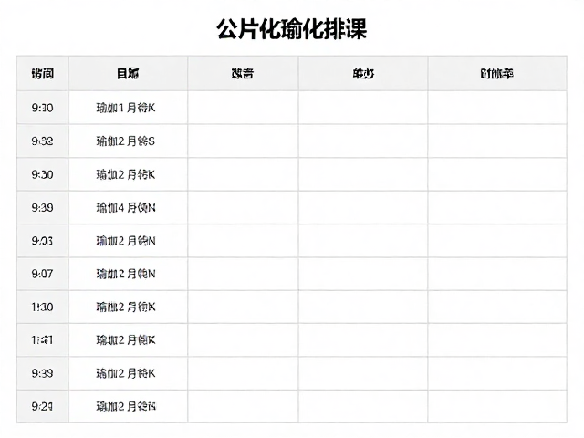 科学排课:针对办公场景的精准设计