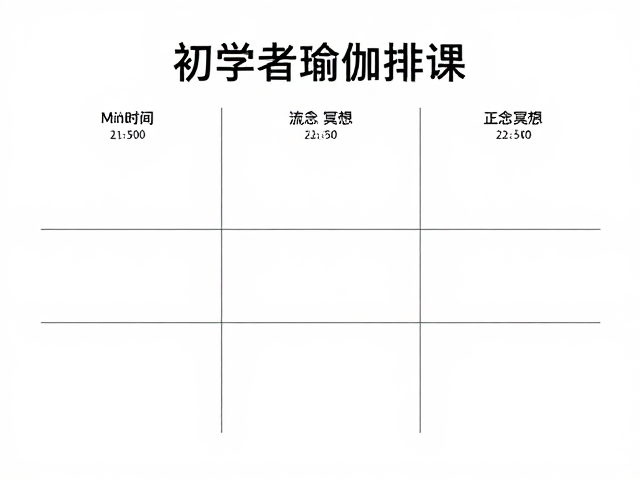 初学者瑜伽排课，流瑜伽与正念冥想结合，打造高效身心平衡方案