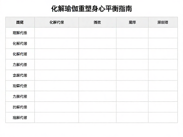 理疗瑜伽排课，化解代偿，重塑身心平衡指南