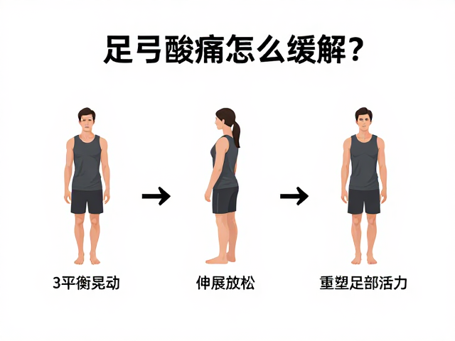足弓酸痛怎么缓解？3招平衡晃动，伸展放松，重塑足部活力