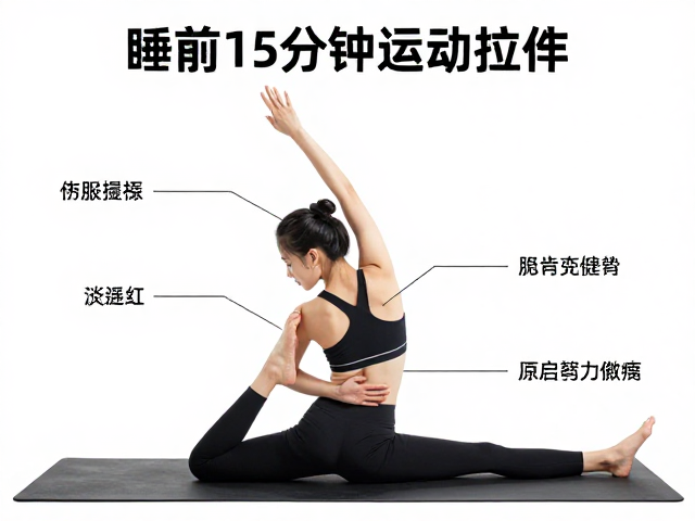 睡前15分钟轻运动拉伸，背部僵硬舒展，唤醒身体活力