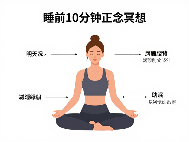 睡前10分钟正念冥想，居家肩颈腰背舒缓瑜伽，放松助眠