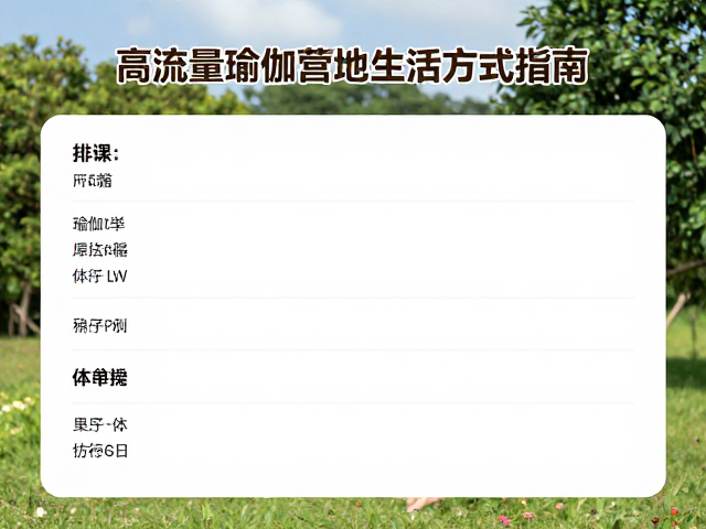 自然元素与体式编排的科学结合
