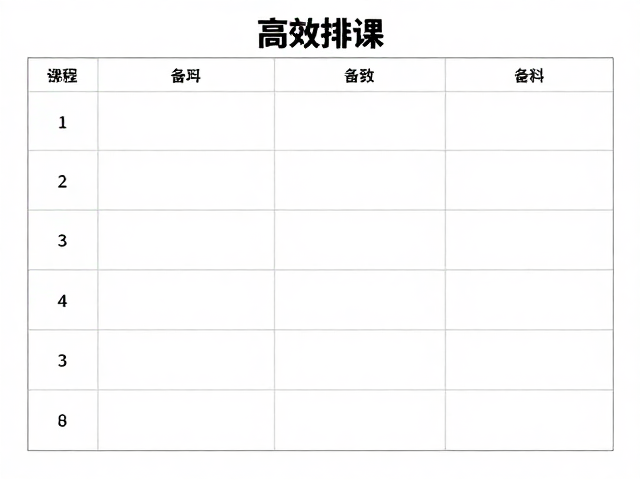 高效排课资料分享