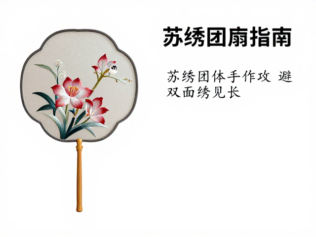 苏绣团扇手作指南，双面绣见长，避折养护全攻略