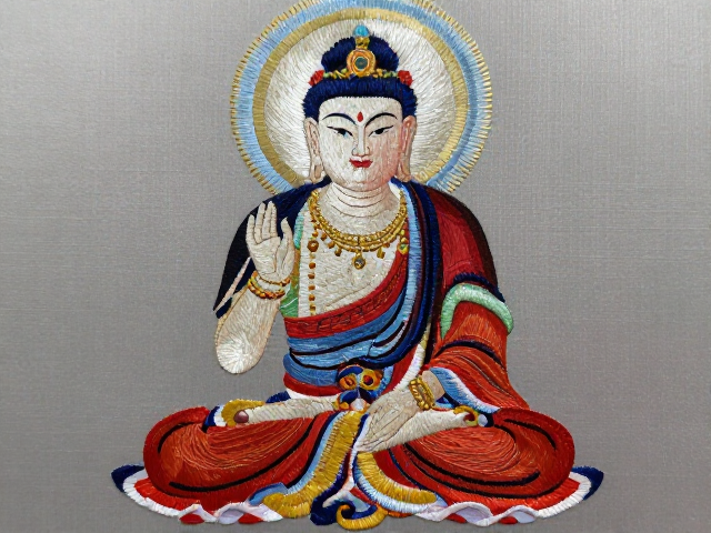 神像佛像刺绣的美学表达与视觉逻辑