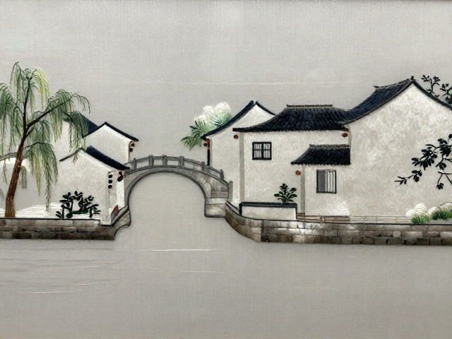 核心针法与书画装裱般的细腻
