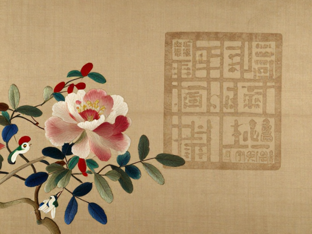顾绣屏风装饰藏品鉴赏，线色分层劈丝技巧与画稿拓印工具详解