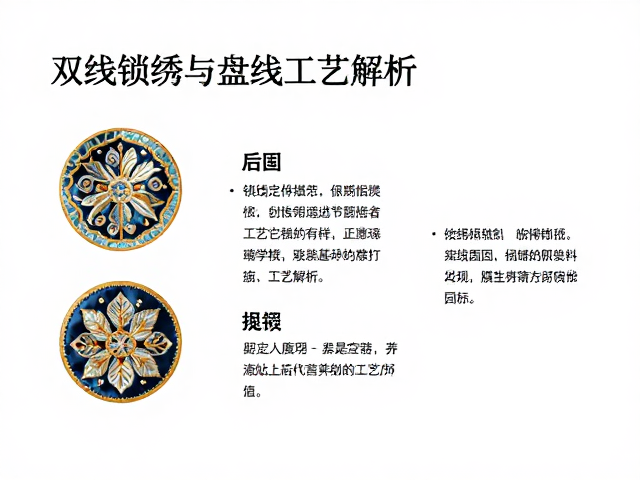 锁绣服饰定制指南，双线锁绣与盘线工艺解析，打造高端非遗美学