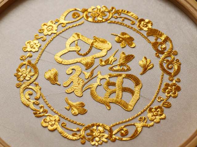 盘金绣的标准针法与运针逻辑
