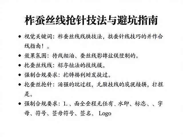 抢针技法的核心逻辑与操作细节