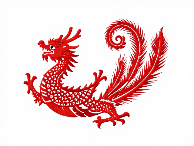 凤尾舒展的构图美学与视觉张力
